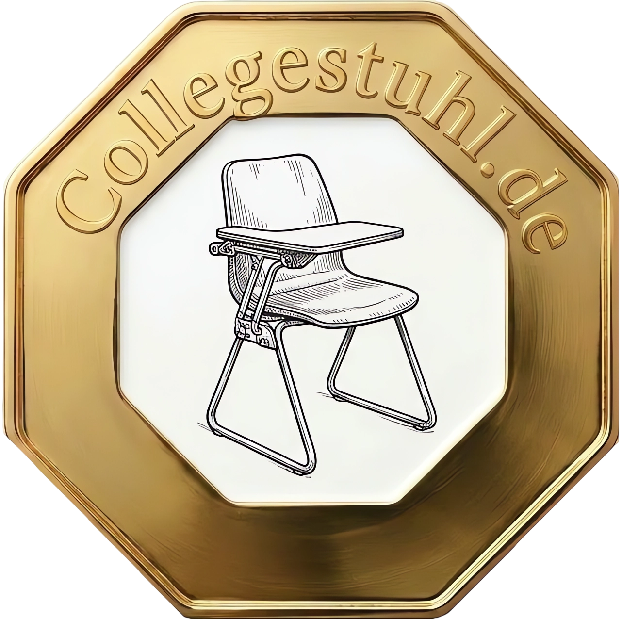 Offizielles Marken-Logo von Stuhlpapst für den Collegestuhl und professionelle Bestuhlungslösungen mit integriertem Schreibtablar für Bildungseinrichtungen.